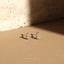 CZ Tiny Bar Studs Earrings, Cuboid Rectangle Shape Studs, Unisex, Gold, Silver SHEMISLI SS012