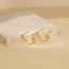 L Shape Small Bar Studs, Hook Hoop Earrings, Unisex, Gold, Silver - SS052