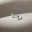 Tiny CZ Turquoise Gem Helix Hoop Earrings, Unisex, Gold, Silver SHEMISLI SH636, SH637, SH638, SH639