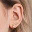 Cross Pattern Daith Hoop Ring, Hoop Earring, 16ga, 8 or 10mm, Solid G23 Titanium SHEMISLI SH412, SH413