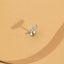 Tiny Feather Threadless Flat Back Tragus Stud, 20,18,16ga, 5-10mm Unisex, Surgical Steel SHEMISLI SS919