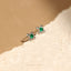 Tiny Emerald Beaded Studs, Gold, Silver SHEMISLI SS024