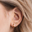 Angled Pattern Daith Hoop Ring, Hoop Earring, 16ga, 8 or 10mm, Solid G23 Titanium SHEMISLI SH410, SH411