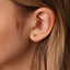 Tiny Square Emerald Stone Threadless Flat Back Earrings, Nose Stud, 20,18,16ga, 5-10mm, Surgical Steel, SHEMISLI SS557