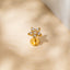 Tiny 5 Petal Flower with White Stones, Threadless Flat Back Tragus Stud, 20,18,16ga, 5-10mm Unisex, Surgical Steel SHEMISLI SS571