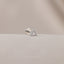 Tiny White Stone Triangle Threadless Flat Back Nose Stud, 20,18,16ga, 5-10mm, Surgical Steel, SHEMISLI SS554