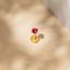 Tiny Ruby Threadless Flat Back Nose Stud, July Birthstone, 20,18,16ga, 5-10mm, Surgical Steel SHEMISLI SS613 SS614 SS615 SS616