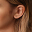 Tiny Square Stone Threadless Flat Back Earrings, Nose Stud, 20,18,16ga, 5-10mm, Surgical Steel, SHEMISLI SS556