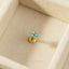 Tiny Turquoise Flower Threadless Flat Back Nose Stud, 20,18,16ga, 5-10mm Surgical Steel SHEMISLI SS1000