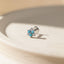 Tiny Turquoise Flower Threadless Flat Back Nose Stud, 20,18,16ga, 5-10mm Surgical Steel SHEMISLI SS1000