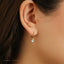 Dainty Moon Stone CZ Hoop Earrings, Gold, Silver SHEMISLI SH671