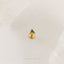 Tiny Triangle Emerald Stone Threadless Flat Back Lip Labret Stud, 18,16ga, 6-10mm, Unisex, Surgical Steel, SHEMISLI SS555