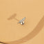 Tiny Feather Threadless Flat Back Lip Labret Stud, 18,16ga, 6-10mm Unisex, Surgical Steel SHEMISLI SS919