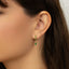 Marquise Emerald CZ Drop Hoop Earrings, Huggies, Unisex, Gold, Silver SHEMISLI SH595 - Shemisli Jewels