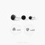 Small Round Black Enamel Studs, Unisex, Sterling Silver SS103, SS104, SS105 Butterfly End, SS797, SS798, SS799 Screw Ball End (Type A)