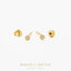 Super Tiny White CZ Stone Studs, Unisex, Gold, Silver SHEMISLI - SS231 Butterfly End, SS964 Screw Ball End (Type A)