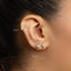 4 Petal Clover Turquoise CZ Helix Hoops, Unisex, Gold, Silver SHEMISLI - SH553, SH554, SH555