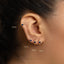 Tiny CZ Sapphire Gem Helix Hoop Earrings, Unisex, Gold, Silver SHEMISLI SH646, SH647, SH648, SH649