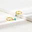 Turquoise Clover Stud Drop Hoop Earrings Stack Set, Unisex, Gold, Silver SHEMISLI SS152, SH356