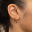 4 Petal Clover Black CZ Helix Hoops, Unisex, Gold, Silver SHEMISLI - SH583, SH584, SH585