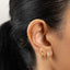 Double Chain Helix Earrings With Screw Ball End (Type B), Unisex, Gold, Silver SHEMISLI SS1332 (Type A Ball End)