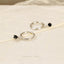 Black Gem Studs Huggies Drop Hoop Earrings Stack Set, Unisex, Gold, Silver SHEMISLI SS281, SH337, SH341