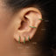 Simple Emerald CZ Conch Hoop Earrings, Huggies, 8, 9, 10, 12mm Unisex, Gold, Silver SHEMISLI - SH346, SH347, SH348, SH031