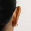 Double Chain Helix Earrings With Screw Ball End (Type B), Unisex, Gold, Silver SHEMISLI SS1332 (Type A Ball End)