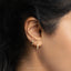 Everyday Tapered Hoop Huggies Earrings Stack Set, Unisex, Gold, Silver SHEMISLI SH318, SH184