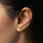 a close up of a person&#39;s ear with a gold star on it