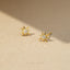 Tiny Star Studs Earrings, Starburst Celestial Jewel, Unisex, Gold, Silver SHEMISLI SS034 Butterfly End, SS353 Screw Ball End (Type A)