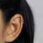 Emerald CZ Stone Ear Cuff, Earring No Piercing is Needed, Unisex, Gold, Silver SHEMISLI SF045