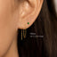 Tiny Emerald Gem Ear Threader, Unisex, Gold, Silver SHEMISLI - ST017 (35mm) ST018 (90mm) NOBKG