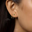 Tiny Emerald Gem Ear Threader, Unisex, Gold, Silver SHEMISLI - ST017 (35mm) ST018 (90mm) NOBKG