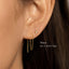 Tiny White Gem Ear Threader, Unisex, Gold, Silver SHEMISLI - ST019 (35mm) ST020 (90mm) NOBKG