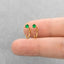 Emerald Gem Ear Jackets, Unisex, Gold, Silver SHEMISLI SJ017 NOBKG