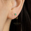 Emerald Gem Ear Jackets, Unisex, Gold, Silver SHEMISLI SJ017 NOBKG