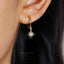 Star Hoop Earrings, CZ Drop Huggies, Gold, Silver SHEMISLI SH112