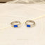 Sapphire Baguette CZ Hoops, Unisex, Gold, Silver SHEMISLI - SH353