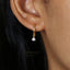 CZ Drop Hoop Earrings, Huggies, Unisex, Gold, Silver SHEMISLI SH067, SH338, SH339, SH340, SH341