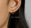 Double Hoop Earrings - Only 1 Piercing needed, Unisex, Gold, Silver SHEMISLI - SH120 NOBKG LR