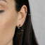 Black Enamel Hoop Earrings, Huggies, Unisex, Gold, Silver SHEMISLI SH297, SH298