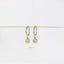 CZ Drop Hoop Earrings, Huggies, Unisex, Gold, Silver SHEMISLI SH068