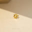 Tiny CZ Sun Studs Earrings, Starburst Studs, Unisex, Gold, Silver SHEMISLI SS031 Butterfly End, SS795 Screw Ball End (Type A)