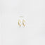 L Shape Small Bar Studs, Hook Hoop Earrings, Unisex, Gold, Silver - SS052