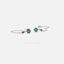 Emerald Flower CZ Dangle Studs, Flower Earrings, Unisex, Gold, Silver SHEMISLI SS229