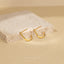 L Shape Small Bar Studs, Hook Hoop Earrings, Unisex, Gold, Silver - SS052