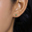 Tiny Emerald Beaded Studs, Unisex, Gold, Silver SHEMISLI SS024