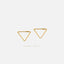 Ultra Light Triangle Hoop Earrings, Thin Shape Hoops, Unisex, Gold, Silver SHEMISLI SH441