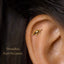 Dainty Stegosaurus Dinosaur Threadless Flat Back Earrings, 20,18,16ga, 5-10mm Unisex, Surgical Steel SHEMISLI SS575